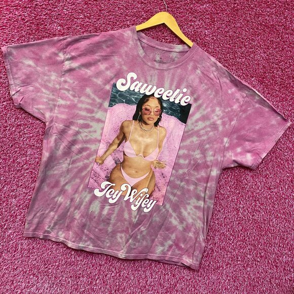 Saweetie Icy Wifey High Maintenance Oversized Rap Tie Dye 2X - Picture 3 of 4